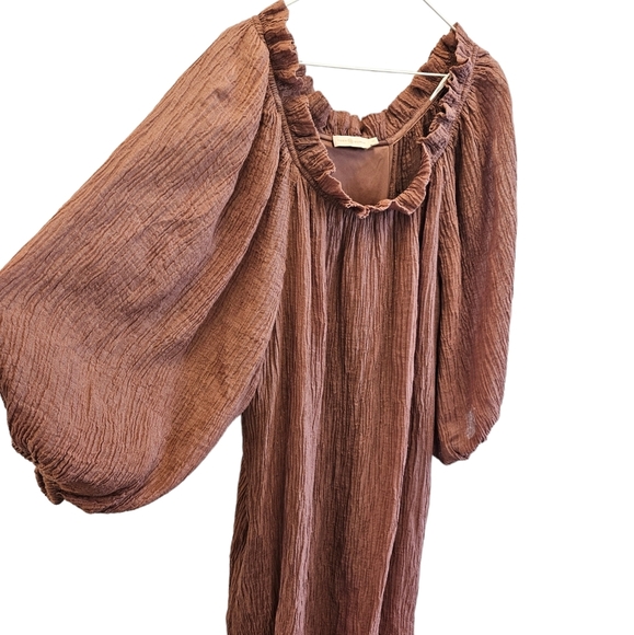 Tory Burch Midi Gauze Linen Blend Dress - Picture 4 of 6